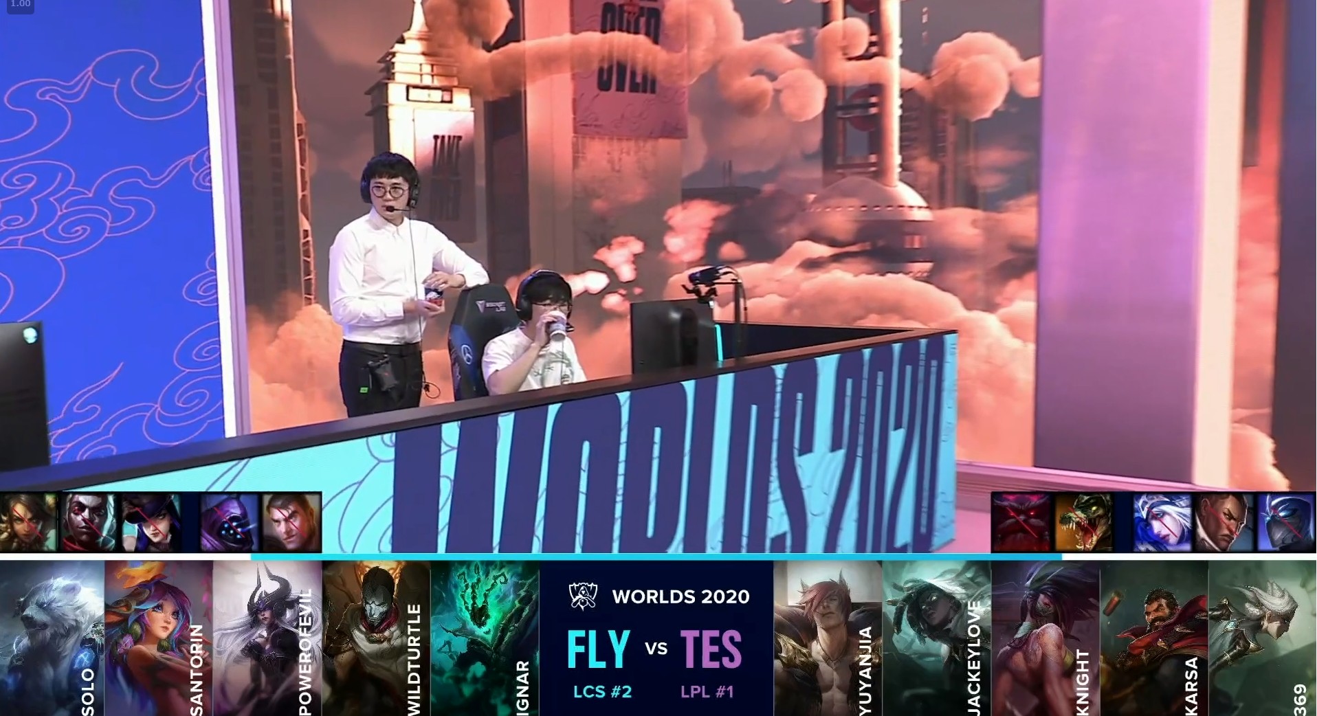  롤 flyquest vs tes 그룹스테이지 경기