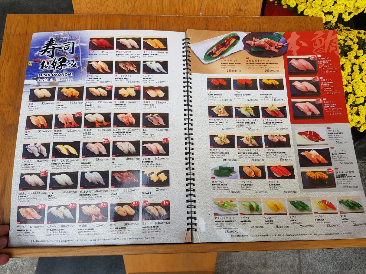 호치민 1군 스시 & 사시미 전문점 Chiyoda Sushi 위치 메뉴(7)