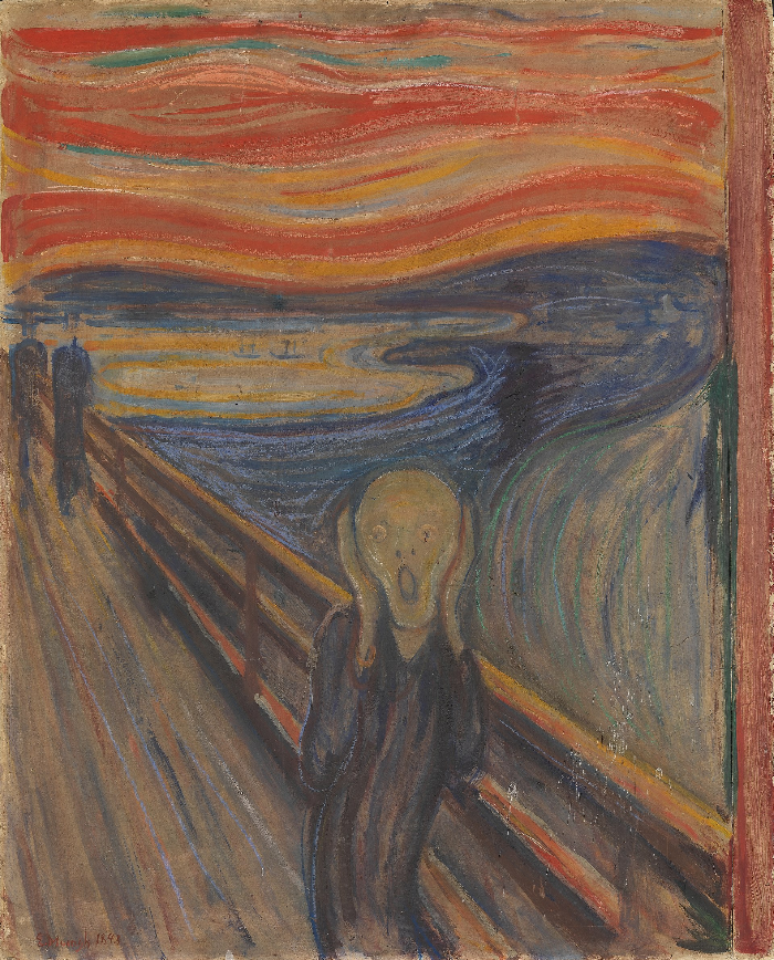 The Scream 91 cm × 73.5 cm (1893)-Edvard Munch