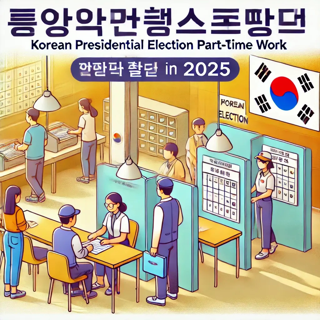 2025 대통령선거 투표 알바 사무원 &amp; 개표 알바 자격 조건과 접수 일정