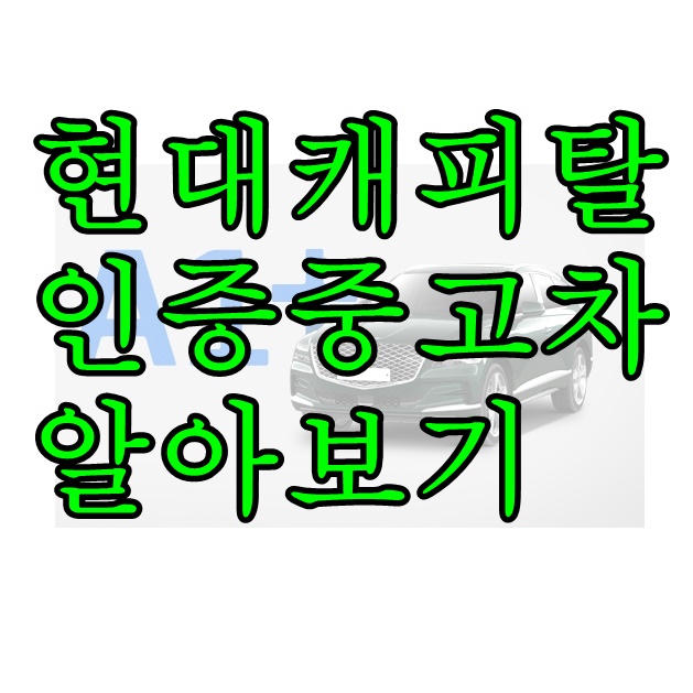  현대캐피탈 인증 중고차 시세 알아보기