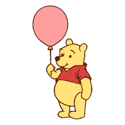 Winnie the Pooh balloon red