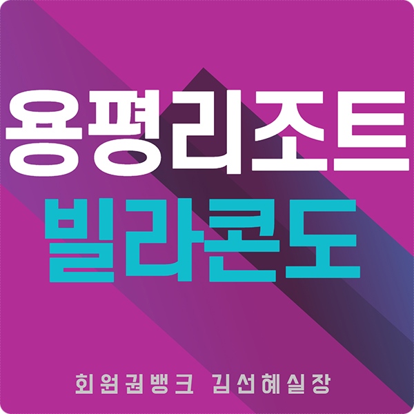  용평리조트 빌라콘도회원권 가격 정보 안내(28평/41평/48평)