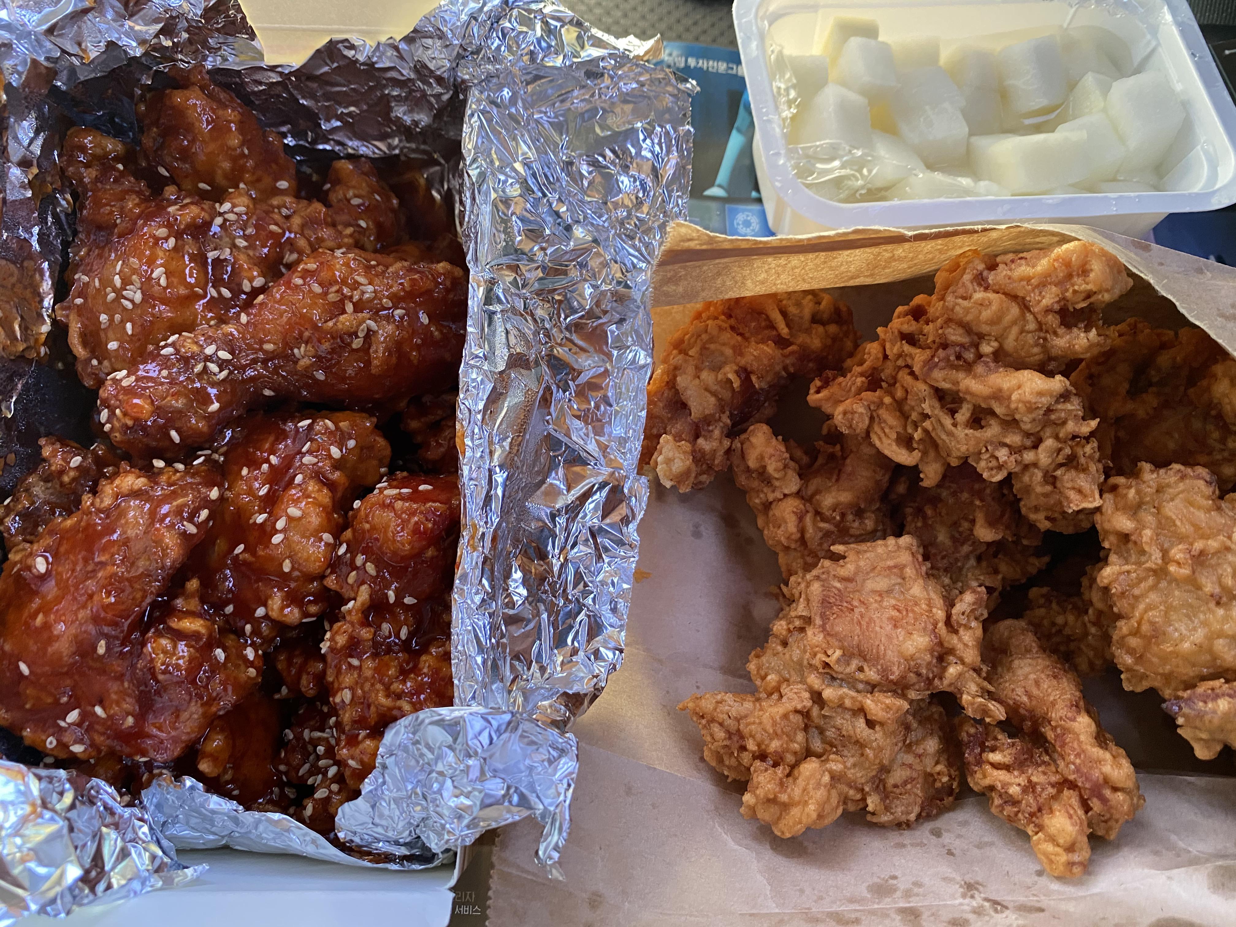  차박 음식 김포 한성치킨 포장해서 먹었어요