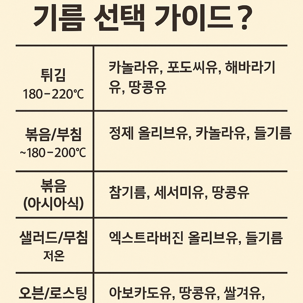 기름선택 가이드