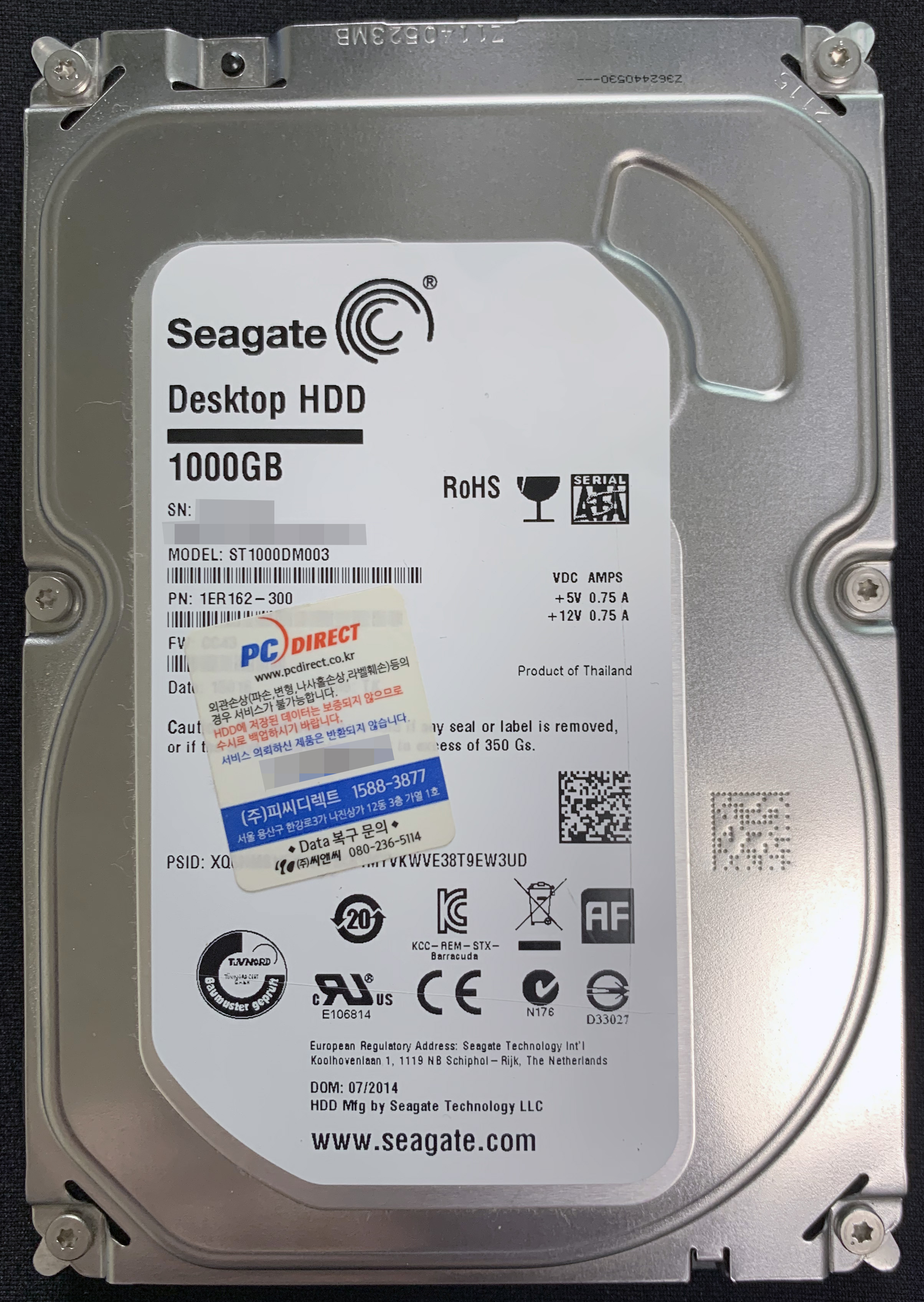 Seagate Desktop HDD 1TB (ST1000DM003-1ER162)
