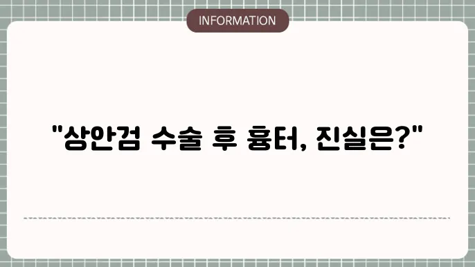 상안검 수술 흉터