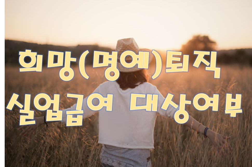  희망(명예)퇴직해도 실업급여 받을 수 있을까?(자발적 이직 여부)