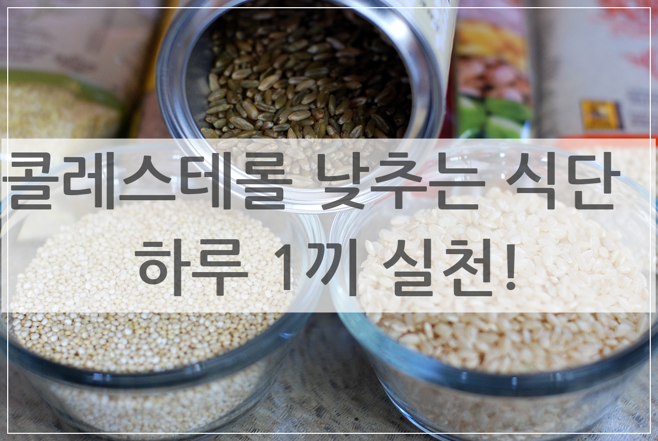 콜레스테롤 낮추는 식단, 하루 1끼로 끝내기
