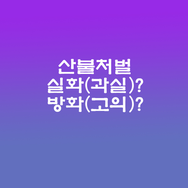 산불처벌