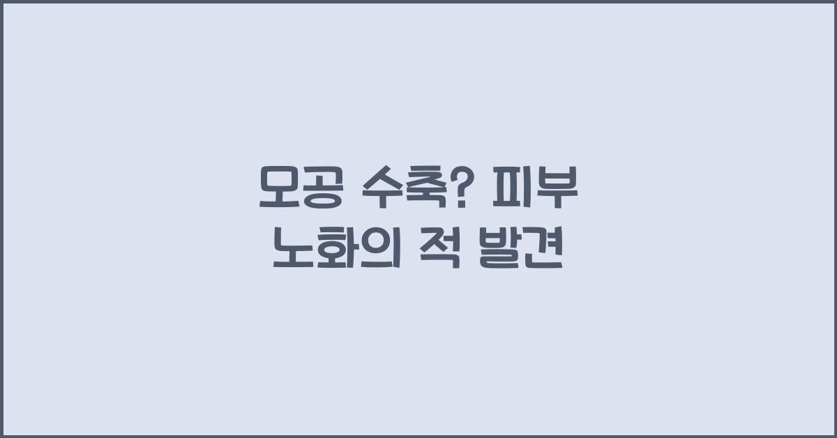 모공 수축