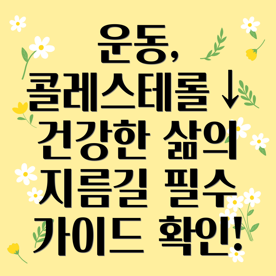 운동과 콜레스테롤