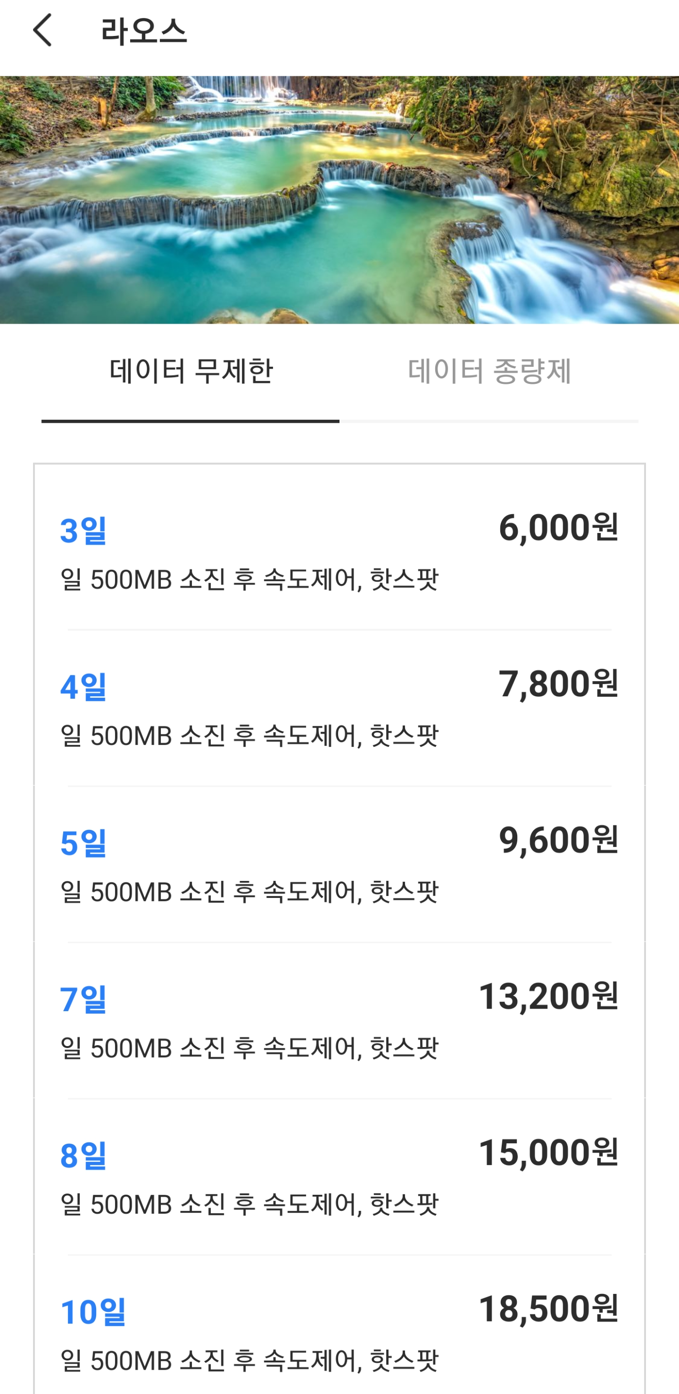 라오스esim가격
