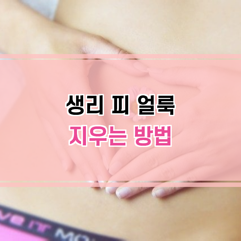  생리 피 생리혈 지우는 법과 지울 때 주의해야 할 점