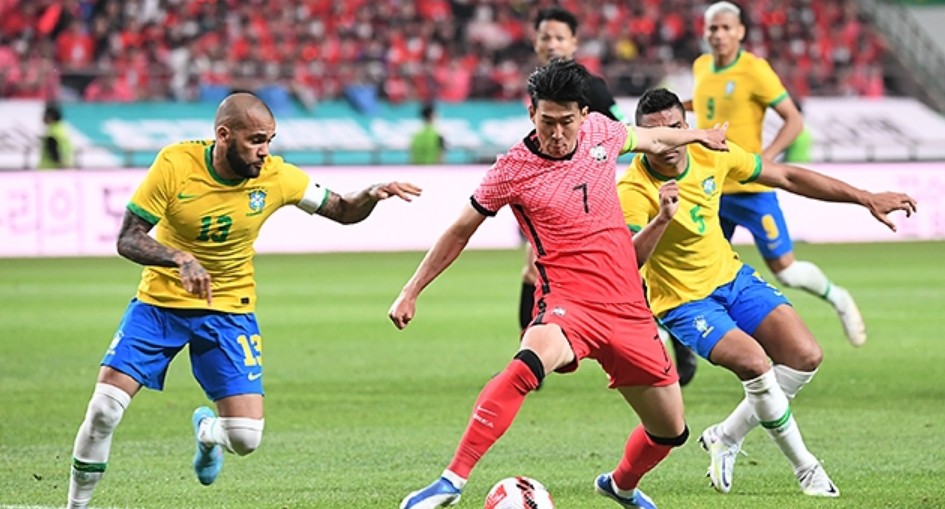 한국 VS 브라질 경기 모습