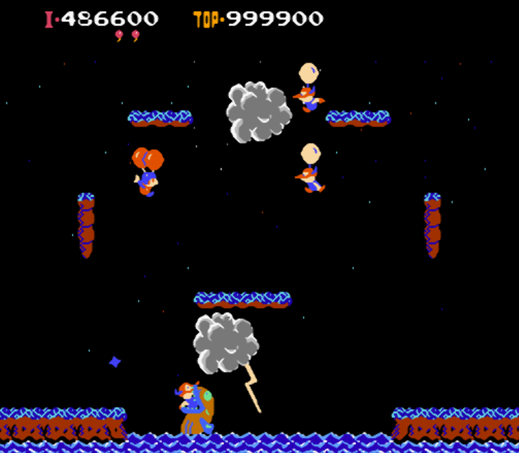  벌룬 파이트 - 무한루프 (패미컴 & FAMICOM / 고전게임 강제 세이브 파일 다운로드)