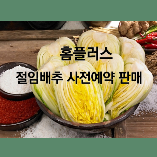 홈플러스 김장 절임배추 사전예약 할인 정보