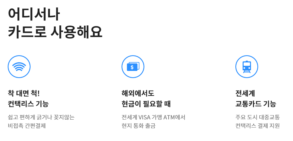 트래블월렛 카드 설명