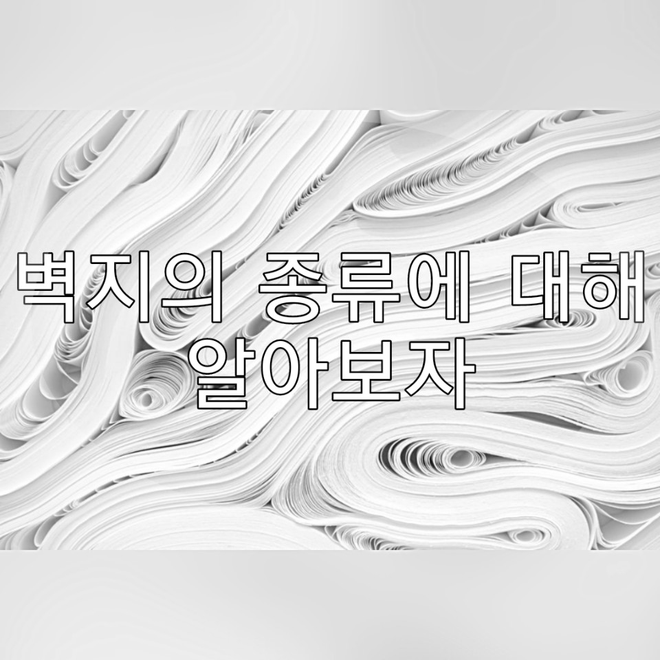  벽지의 종류와 소재에따른 특징