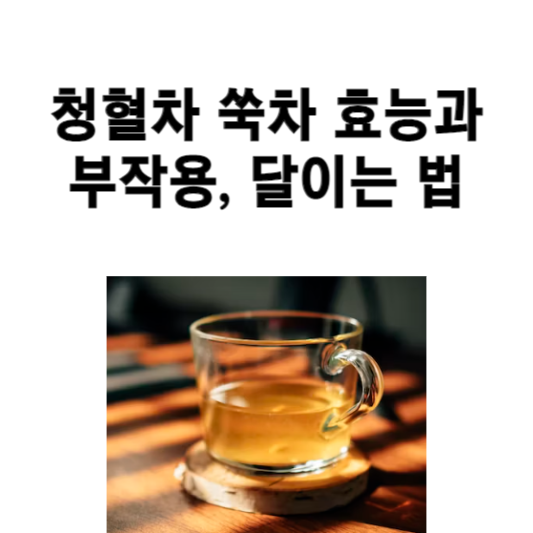 청혈차 쑥차 효능과 부작용&#44; 달이는 법