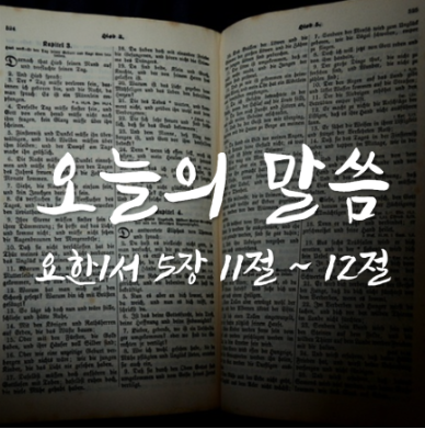 요한 1서 5장 11절 ~ 12절 / 예수가 복음입니다 / 오늘의 말씀