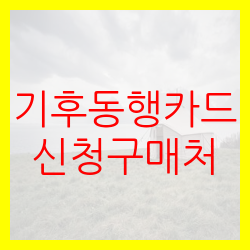  기후동행카드 신청 구매처 구매 방법 가격 환불 정리해봤습니다