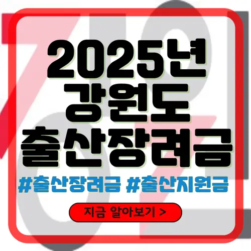 2025년 강원도 출산장려금