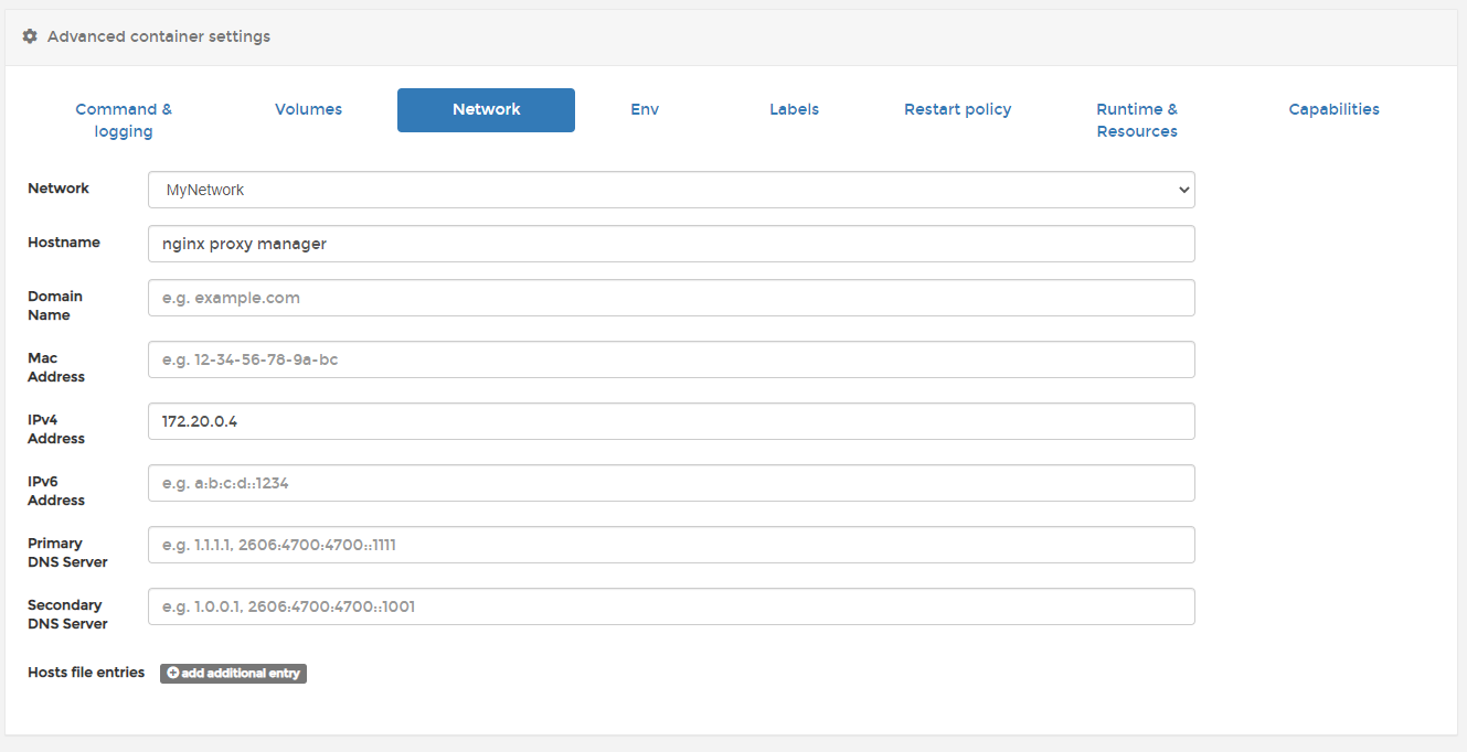 네트워크 설정하기