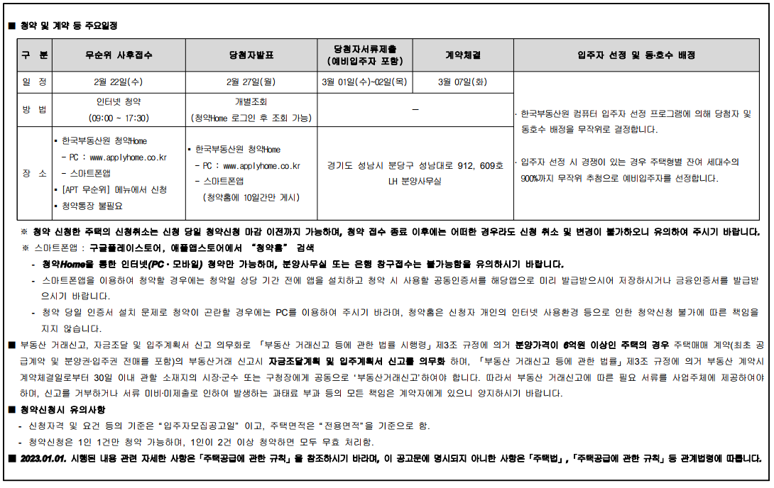[무순위 청약] 성남 e편한세상 금빛 11