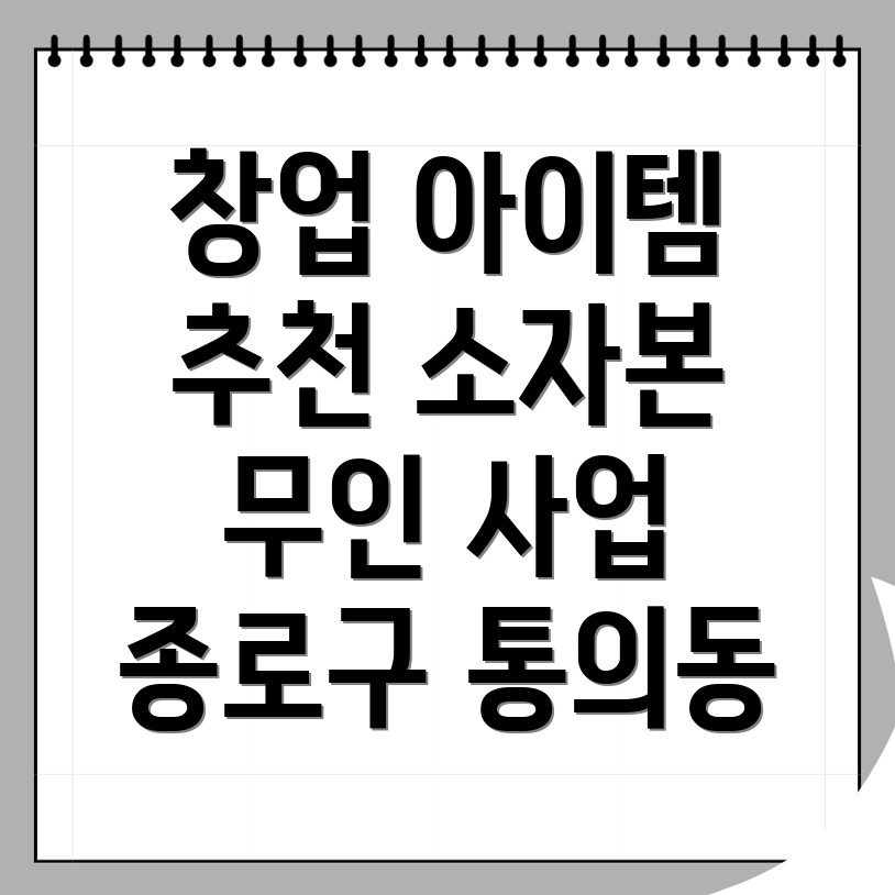 소자본 무인 사업
