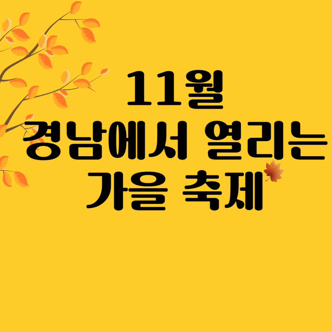 11월 경남가을축제