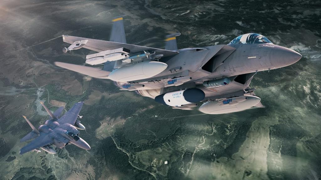 Rafael사에서 제공한 사진으로 F-15가 Sky Shield를 장착하고 있다.