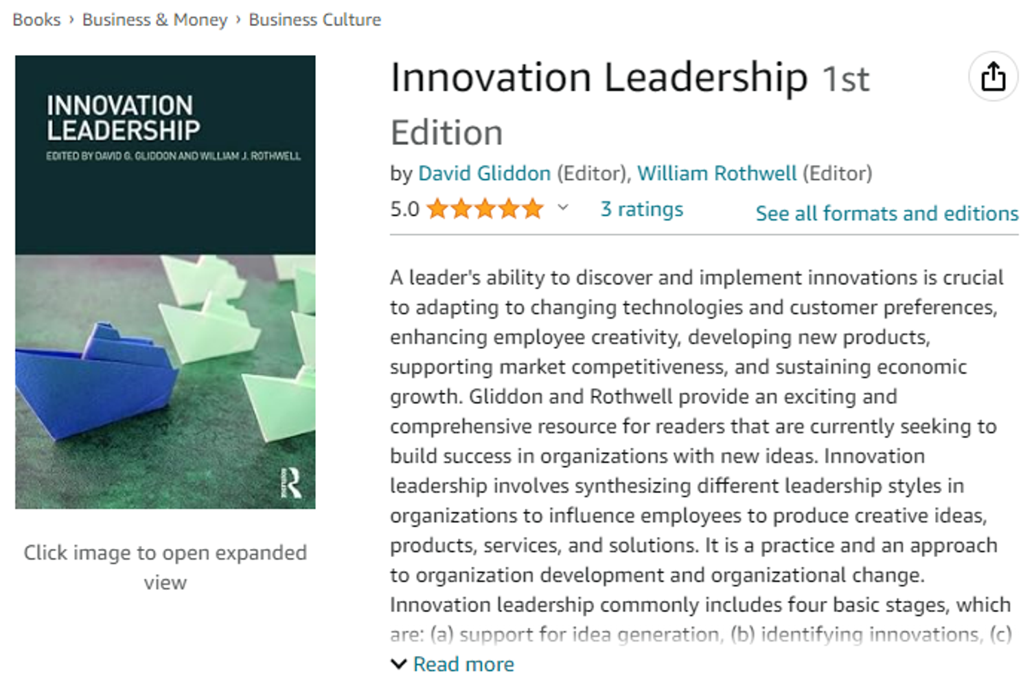 아마존 Innovation Leadership