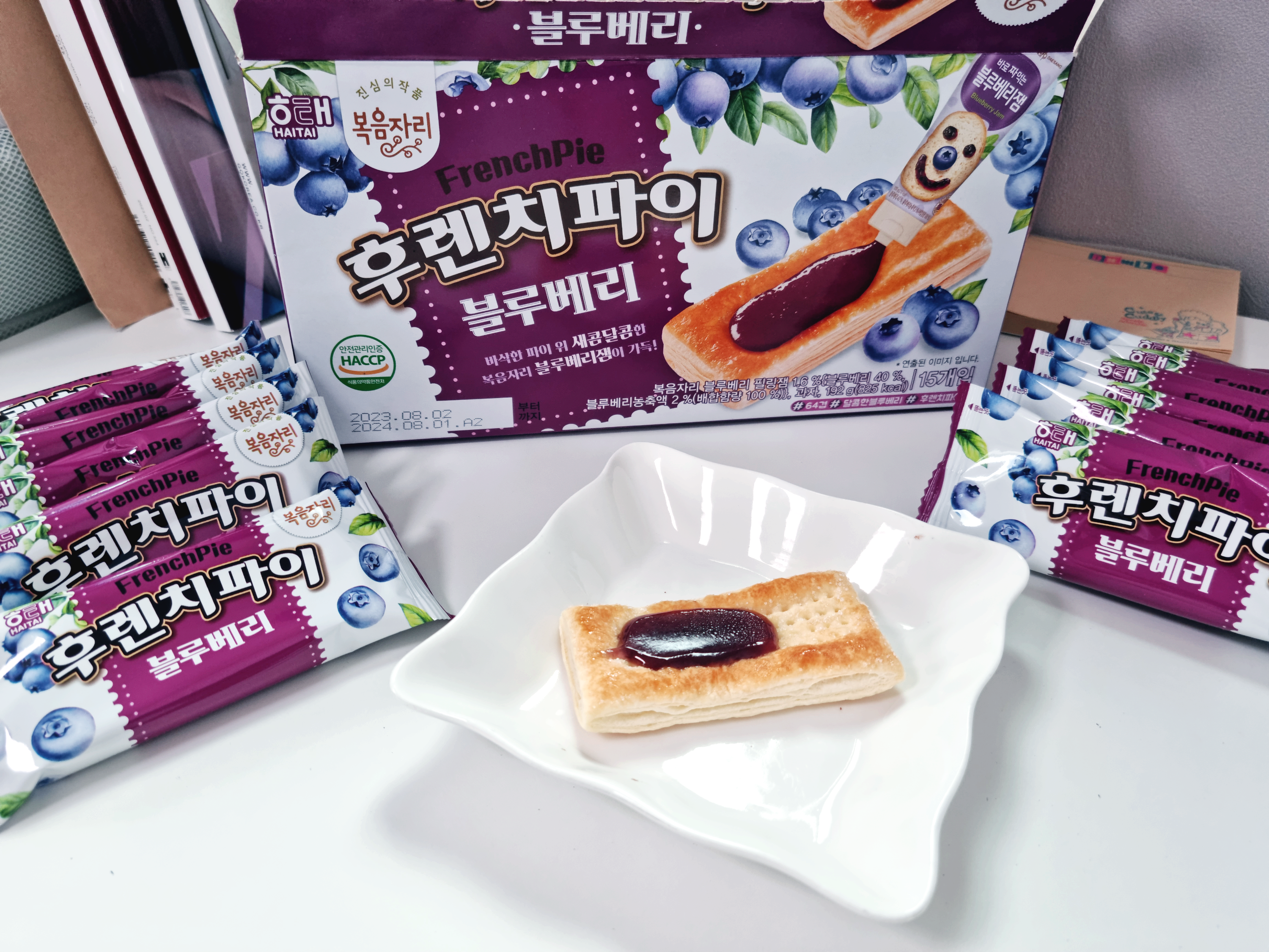 해태 후렌치파이 복음자리 블루베리 과일잼