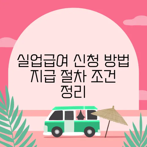 실업급여 신청 방법 지급 절차 조건 정리