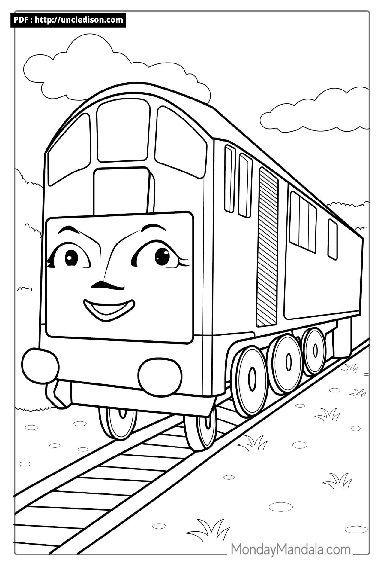 토마스와 친구들 색칠공부 무료도안 Thomas & Friends coloring page