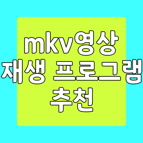  mkv 영상재생 플레이어 추천 다운로드