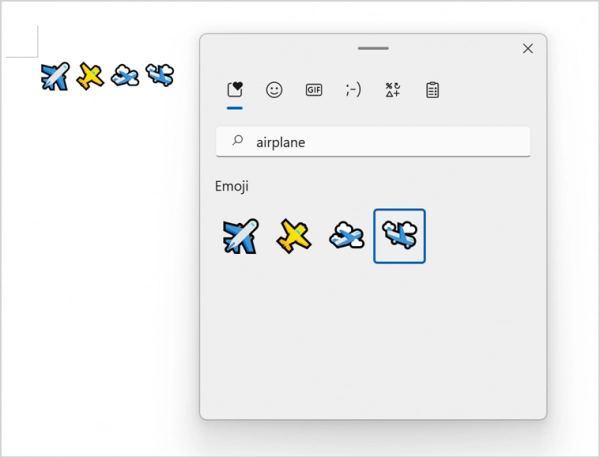 Windows_11의_비행기_이모티콘