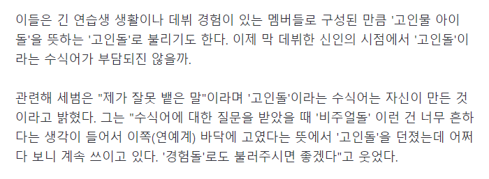 올해 데뷔한 신인 아이돌 별명이 '고인돌' 인 이유...jpg | 인스티즈