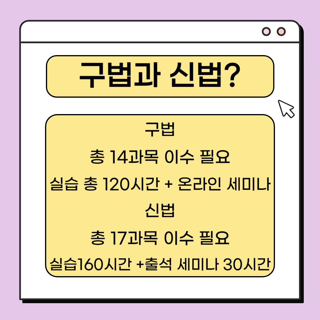 사회복지사2급 구법과 신법