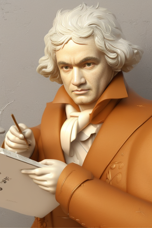 3D rendering of Beethoven, CGI
