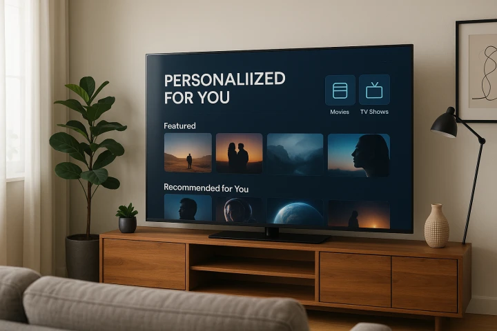 삼성 TV 플러스의 콘텐츠 추천 화면