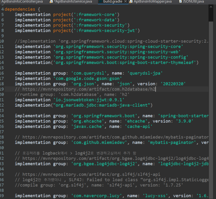  [Spring] gradle maven 하기 : implementation (org.json) 추가하기