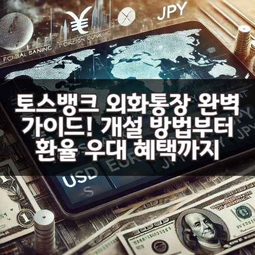 토스뱅크 외화통장 완벽 가이드! 개설 방법부터 환율 우대 혜택까지