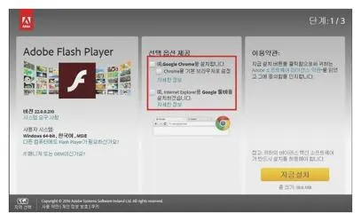 adobe flash player 업데이트