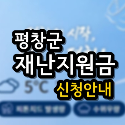  평창군 재난지원금 신청안내