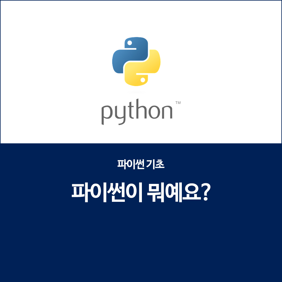  파이썬 기초 : 파이썬이 뭐에요?