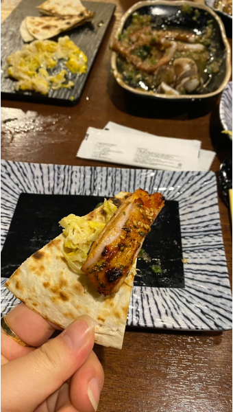 마늘 산낙지 숯불구이