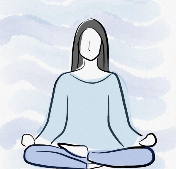 명상하는 장면