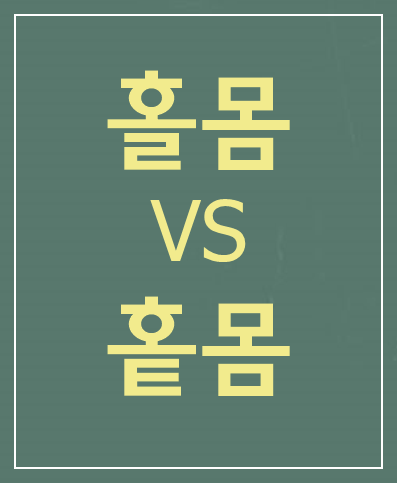 홀몸-홑몸
